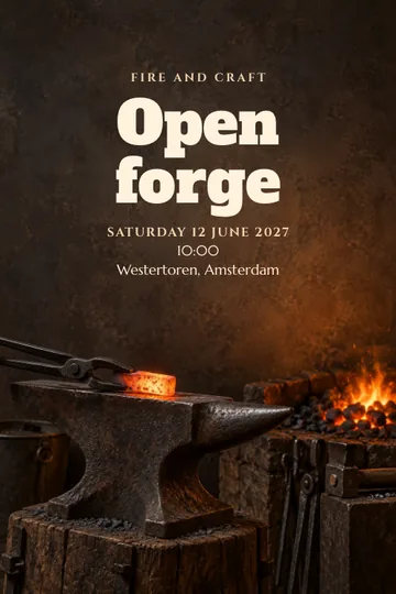 Fire and craft invitation design