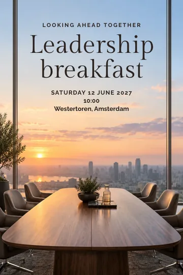 Boardroom sunrise invitation design