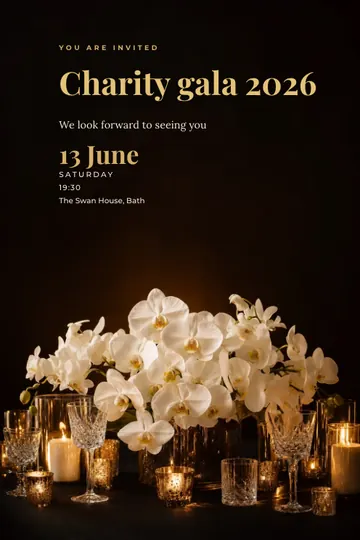 Charity gala invitation design