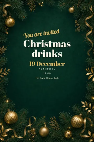 Christmas drinks invitation design