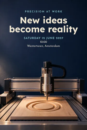 Precision at work invitation design