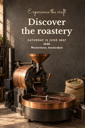 Behind the roast invitation design