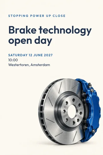 Brake technology invitation design