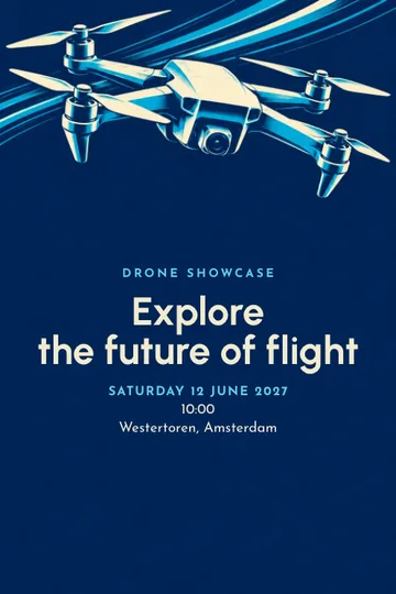 Drone showcase invitation design