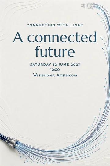Connecting with light invitation design
