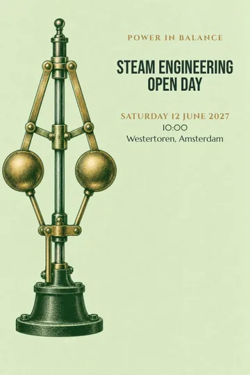 Steam engineering invitation design