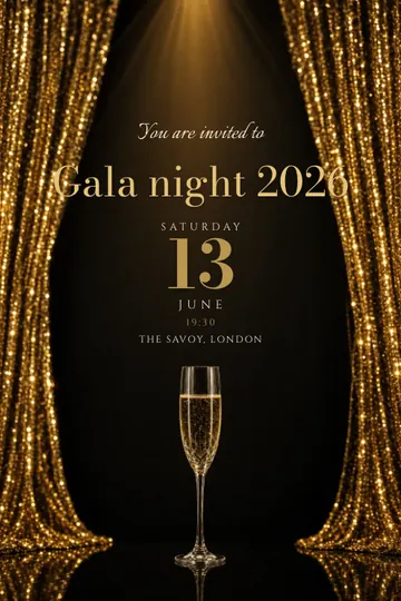 Gala night invitation design