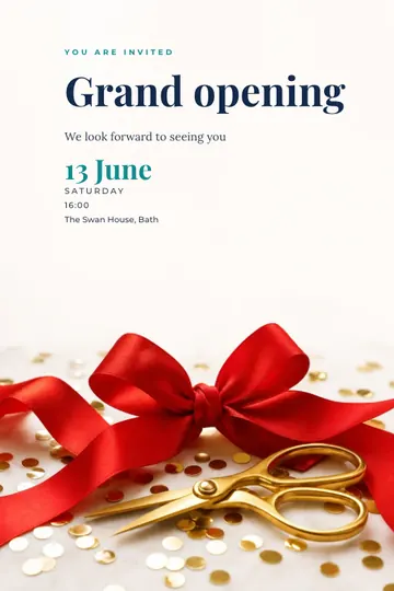 Grand opening invitation design