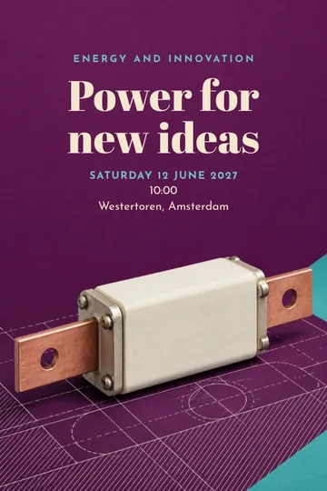 Energy and innovation invitation design