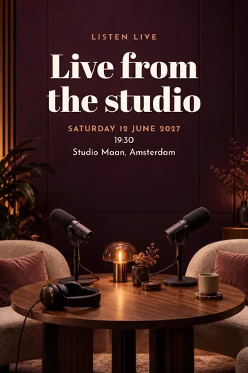 Podcast live invitation design