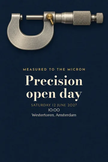 Precision measurement invitation design