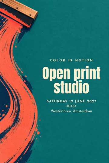 Color in motion invitation design