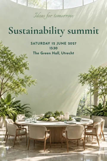 Sustainability summit invitation design