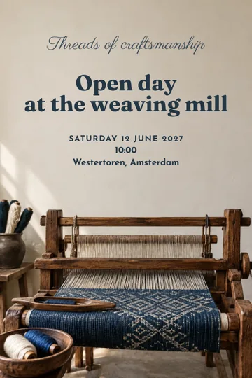 Threads of craftsmanship invitation design