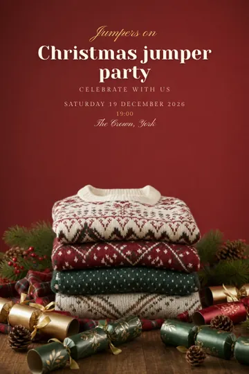 Christmas jumper invitation design