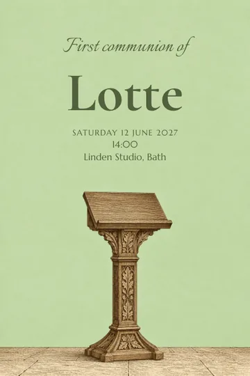 A solemn beginning invitation design