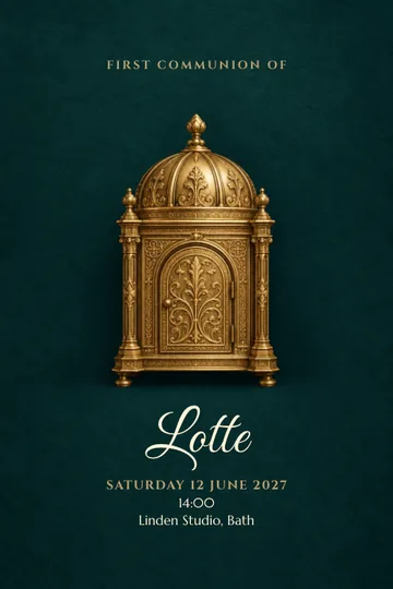 A sacred home invitation design