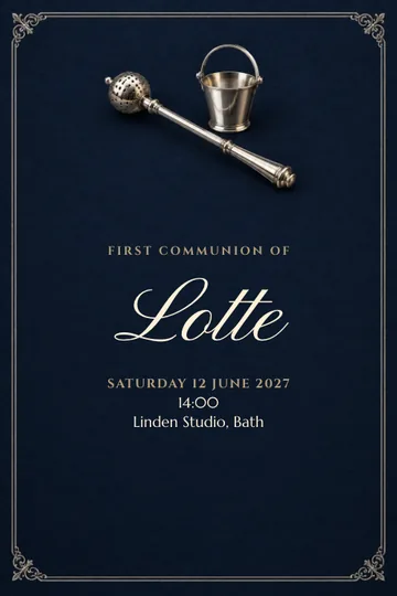 A blessing near invitation design