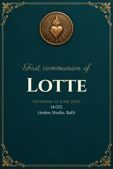 Sacred heart invitation design