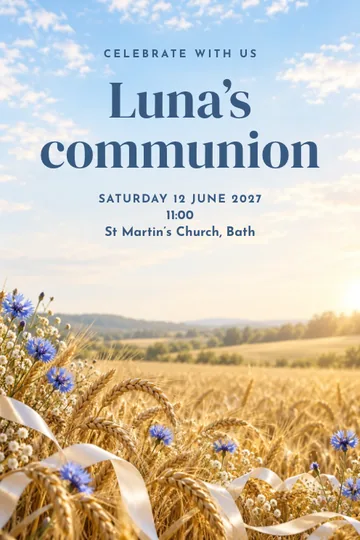Wheat field invitation design