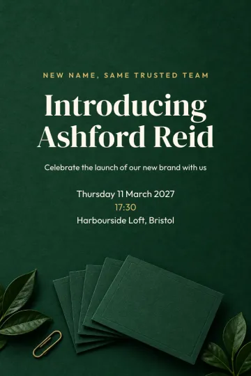 Company party invitation, Green business cards design