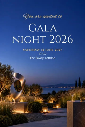 Sculpture garden launch invitation design