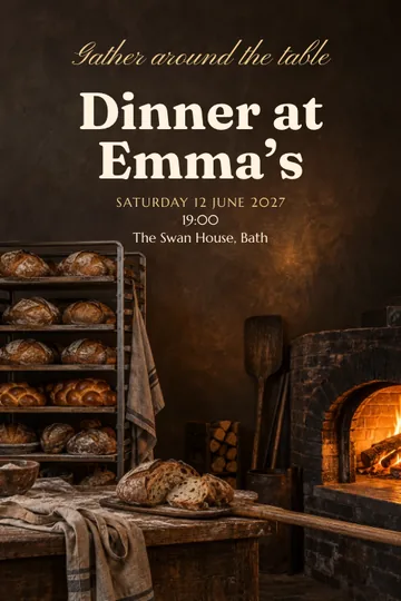 Bakery after hours invitation design
