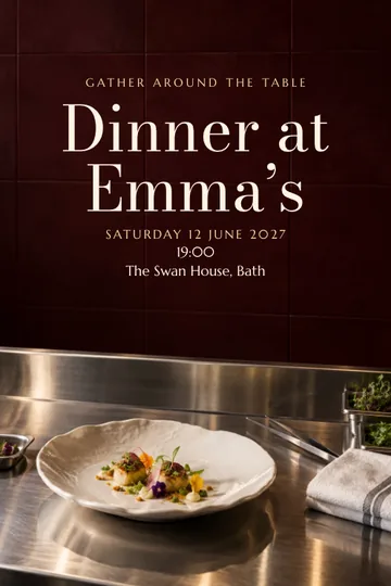 Chef counter tasting invitation design