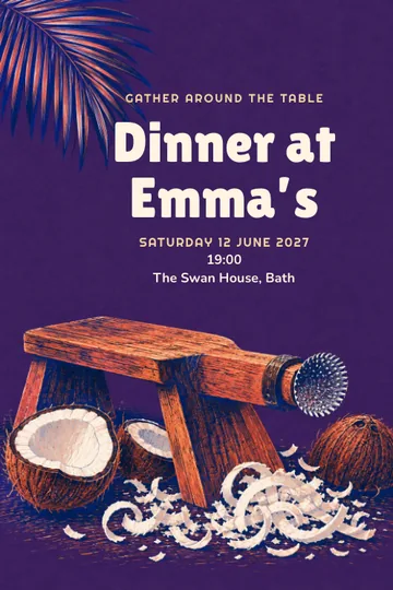 Coconut workshop invitation design
