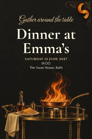 Tableside flambé invitation design