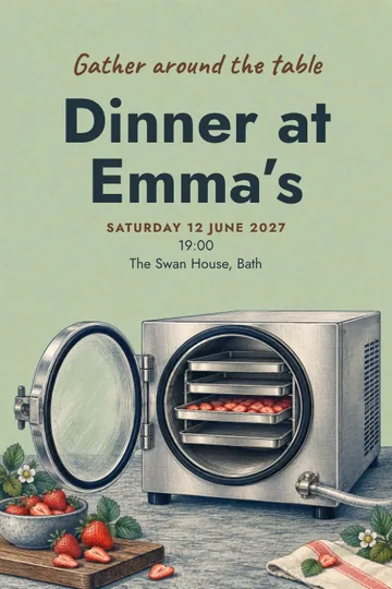 Dinner from the flavour lab invitation design