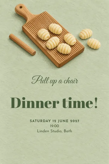 Roll a cosy evening invitation design