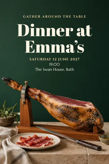 Bodega carving invitation design