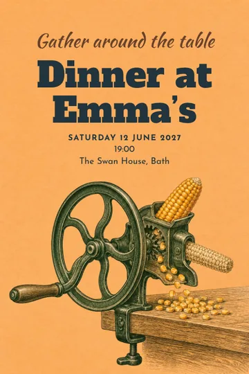 Gather the harvest invitation design