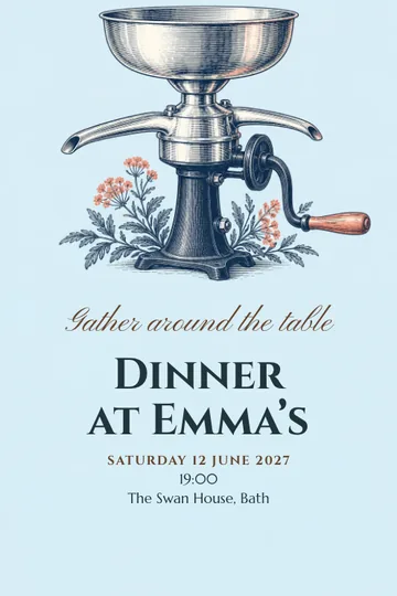 From cream to dinner invitation design