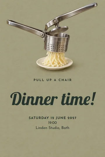 Velvet at the table invitation design