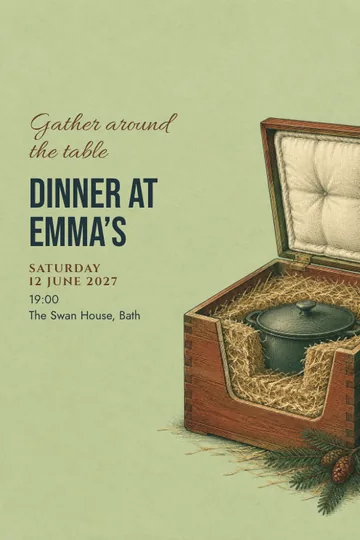 Warm in the haybox invitation design