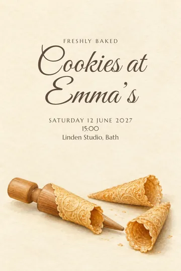 A crisp gathering invitation design