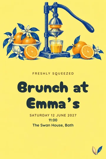 Freshly pressed invitation design