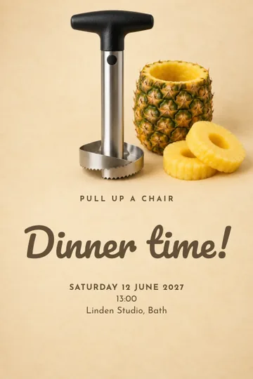 Tropical at the table invitation design