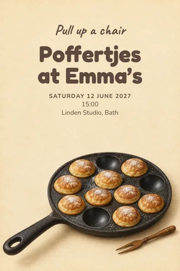 Tiny pancakes night invitation design