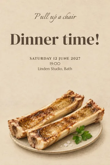 Bistro at home invitation design