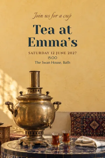 Samovar evening invitation design
