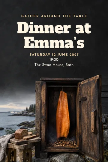 Smokehouse supper invitation design