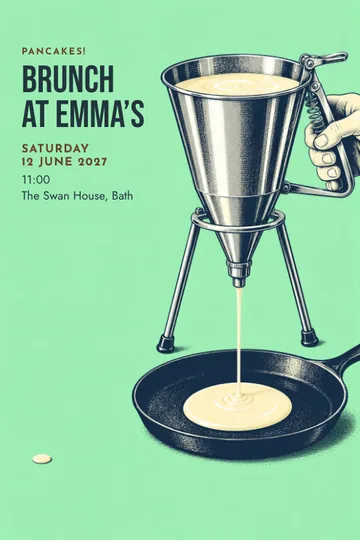 Pancake atelier invitation design