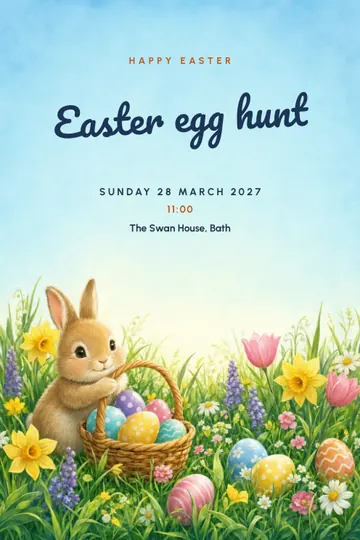 Egg hunt invitation design