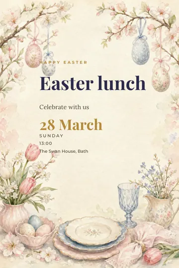 Spring table invitation design