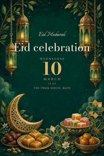 Eid celebration invitation design