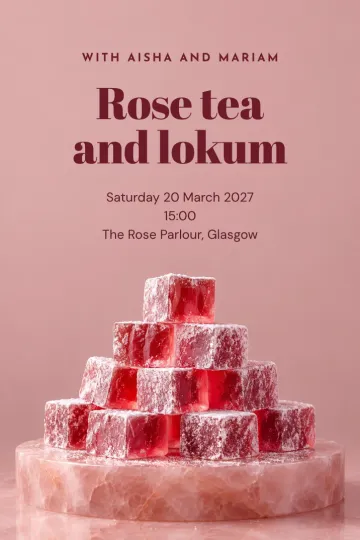 Holidays invitation, Lokum pyramid design