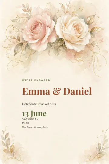 Our story invitation design